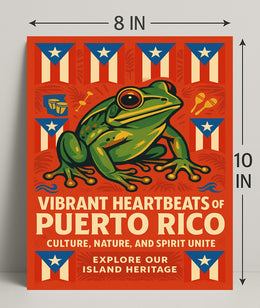Vibrant Heartbeats of Puerto Rico Poster PosterGoat