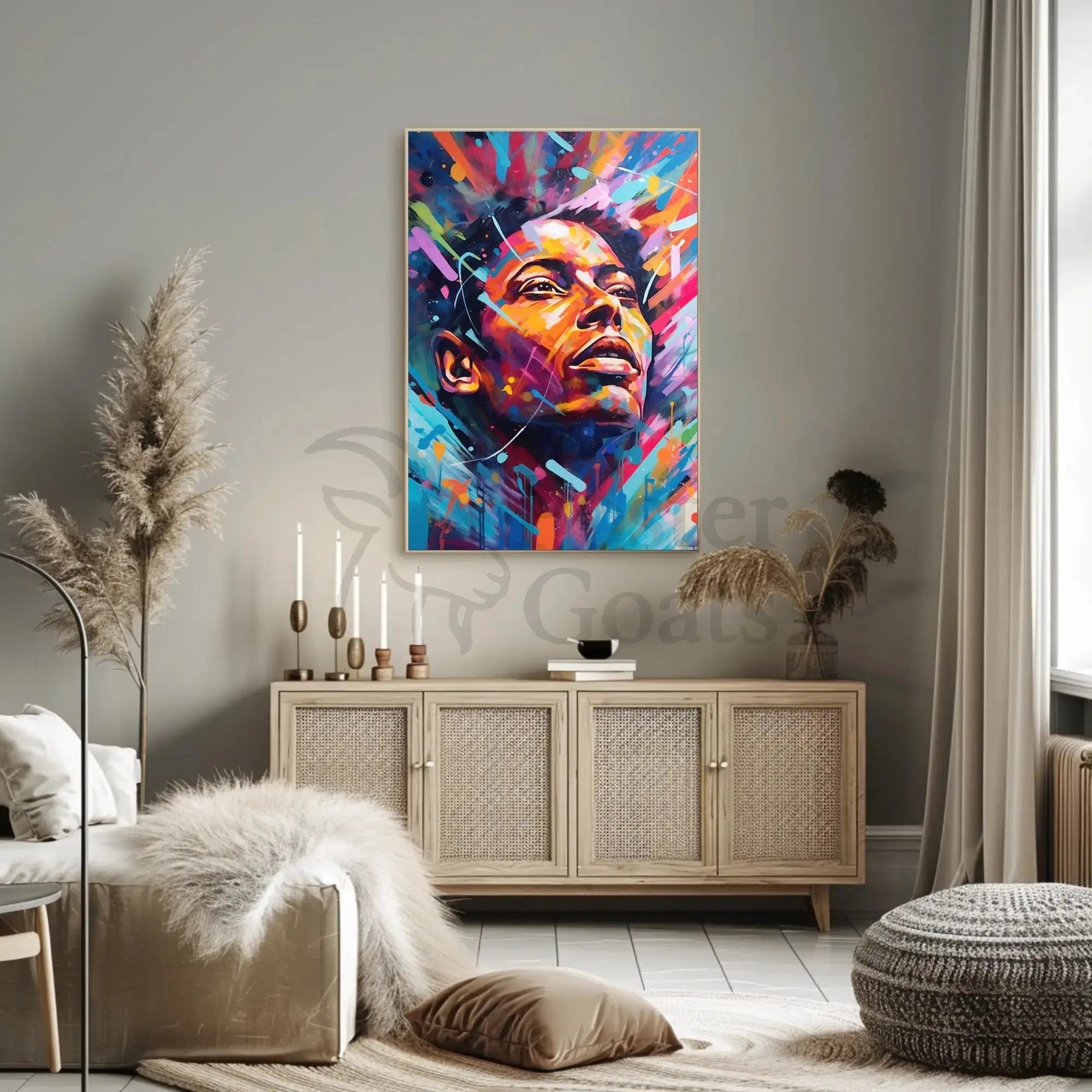 Vibrant Hopeful Gaze Abstract, Artistic, or Pop Culture Poster PosterGoat