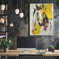 Vibrant Horse Expressionist Painting Abstract or Artistic Poster PosterGoat