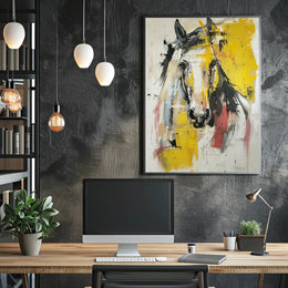 Vibrant Horse Expressionist Painting Abstract or Artistic Poster PosterGoat