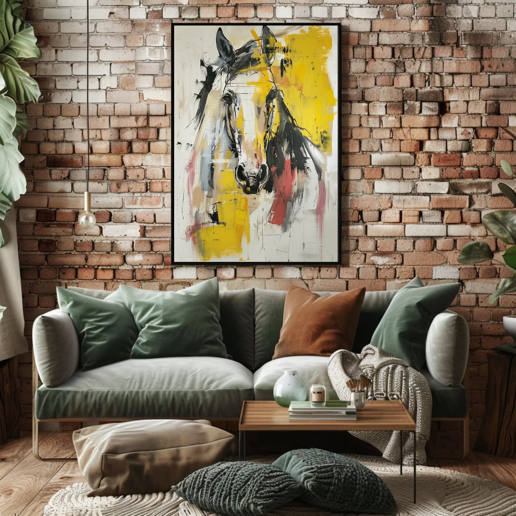 Vibrant Horse Expressionist Painting Abstract or Artistic Poster PosterGoat