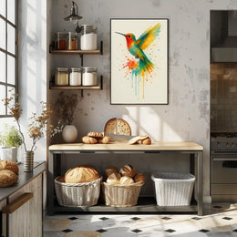 Vibrant Hummingbird Art Print Animal Poster PosterGoat