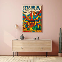 Vibrant Istanbul Bazaar Pop Art Urban Cityscape Poster PosterGoat