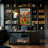 Vibrant Istanbul Bazaar Pop Art Urban Cityscape Poster PosterGoat