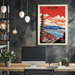 Vibrant Japanese Cityscape Vintage Artwork Travel Poster PosterGoat