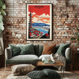 Vibrant Japanese Cityscape Vintage Artwork Travel Poster PosterGoat