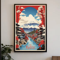 Vibrant Kyoto Landscape Travel Poster PosterGoat
