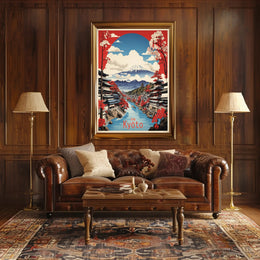 Vibrant Kyoto Landscape Travel Poster PosterGoat