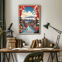 Vibrant Kyoto Landscape Travel Poster PosterGoat