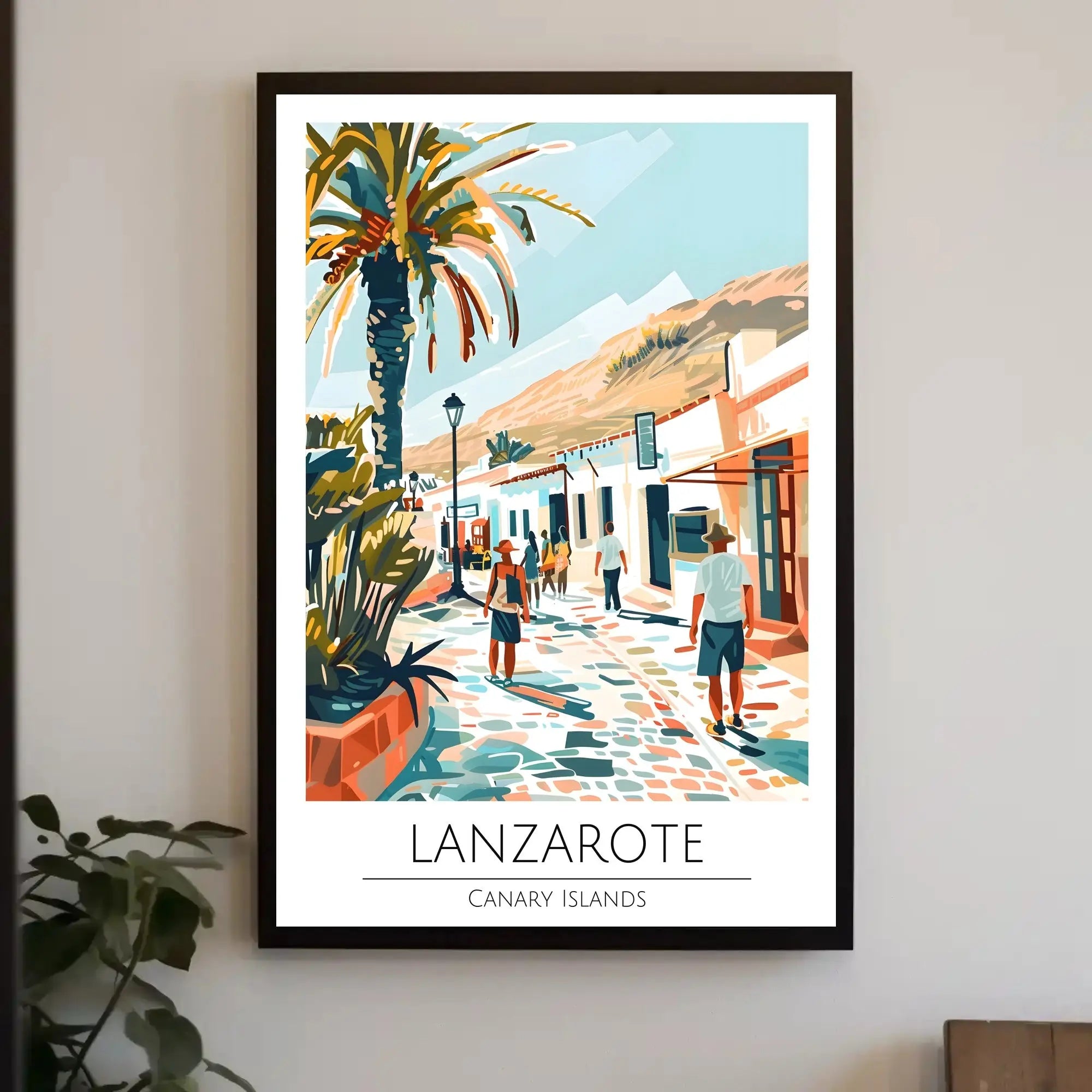 Vibrant Lanzarote Travel Poster for Island Wanderlust Enthusiasts PosterGoat