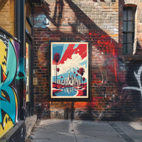Vibrant Los Angeles Cityscape Art Poster - Urban or Cityscape Poster PosterGoat