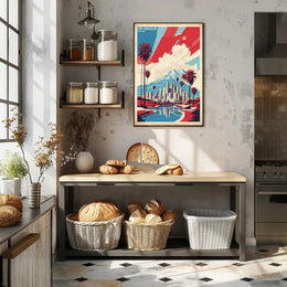 Vibrant Los Angeles Cityscape Art Poster - Urban or Cityscape Poster PosterGoat