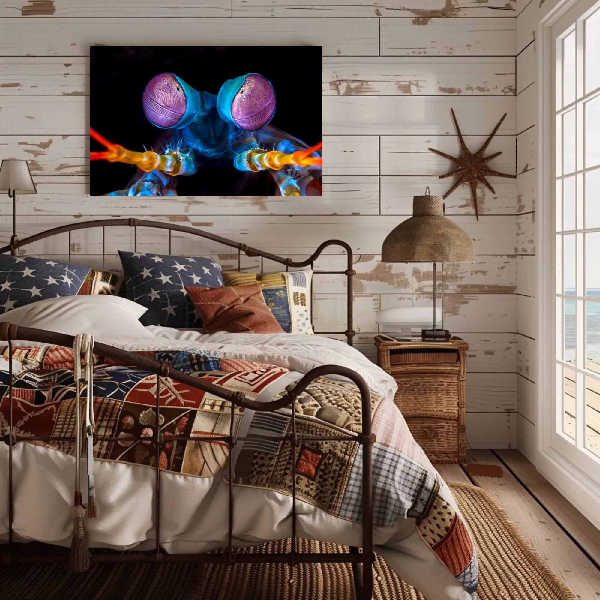 Vibrant Mantis Shrimp Art Print for Animal Poster PosterGoat