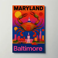 Vibrant Maryland Cityscape Travel Poster PosterGoat