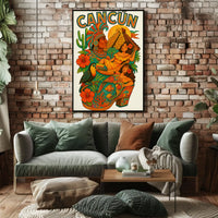 Vibrant Mayan Culture and Coastal Beauty Travel Poster PosterGoat