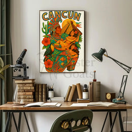Vibrant Mayan Culture and Coastal Beauty Travel Poster PosterGoat