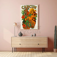 Vibrant Mayan Culture and Coastal Beauty Travel Poster PosterGoat