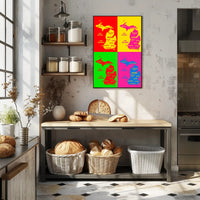 Vibrant Michigan Map Poster PosterGoat