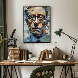 Vibrant Mid-Century Expressionism Portrait Artistic Poster PosterGoat