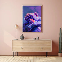 Vibrant Monkey Expression Abstract or Artistic Poster PosterGoat