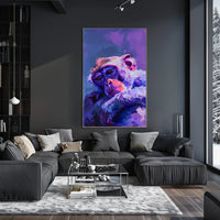 Vibrant Monkey Expression Abstract or Artistic Poster PosterGoat