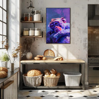 Vibrant Monkey Expression Abstract or Artistic Poster PosterGoat