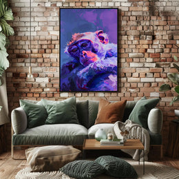 Vibrant Monkey Expression Abstract or Artistic Poster PosterGoat
