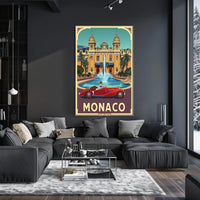 Vibrant Monte Carlo Casino Vintage Travel Poster PosterGoat