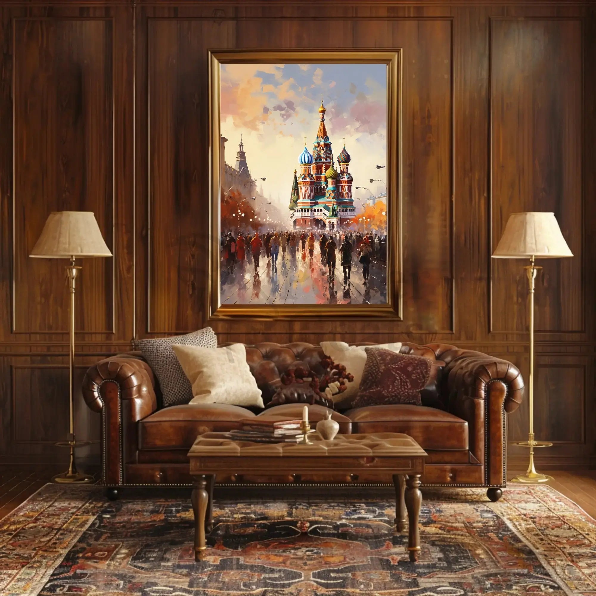Vibrant Moscow Architecture Impressionism Cultural or Heritage Poster PosterGoat