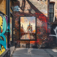 Vibrant Moscow Architecture Impressionism Cultural or Heritage Poster PosterGoat