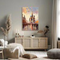 Vibrant Moscow Architecture Impressionism Cultural or Heritage Poster PosterGoat