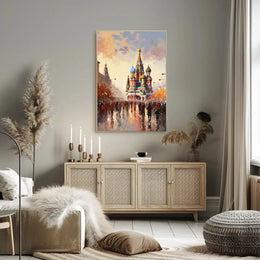 Vibrant Moscow Architecture Impressionism Cultural or Heritage Poster PosterGoat