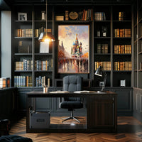 Vibrant Moscow Architecture Impressionism Cultural or Heritage Poster PosterGoat