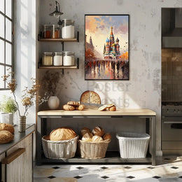 Vibrant Moscow Architecture Impressionism Cultural or Heritage Poster PosterGoat