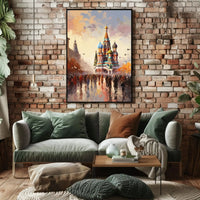Vibrant Moscow Architecture Impressionism Cultural or Heritage Poster PosterGoat