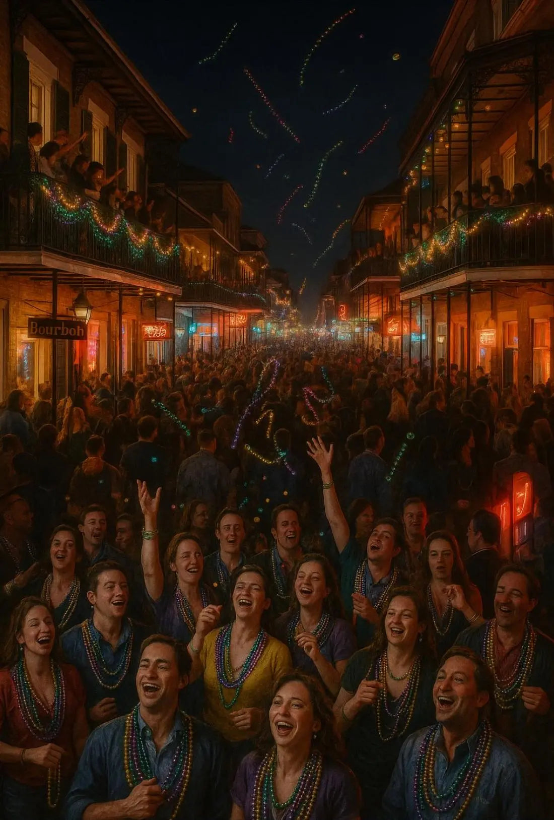 Vibrant Night Festival in Historic Streets Cultural Poster PosterGoat