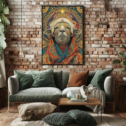 Vibrant Ornate Sheep Design Cultural or Heritage Poster PosterGoat