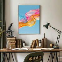 Vibrant Pastel Fabrics Abstract Artistic Poster PosterGoat