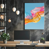 Vibrant Pastel Fabrics Abstract Artistic Poster PosterGoat