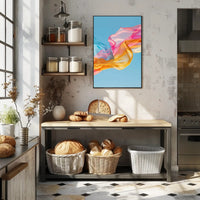 Vibrant Pastel Fabrics Abstract Artistic Poster PosterGoat