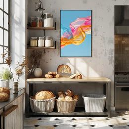 Vibrant Pastel Fabrics Abstract Artistic Poster PosterGoat
