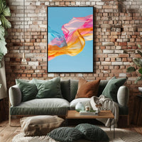 Vibrant Pastel Fabrics Abstract Artistic Poster PosterGoat