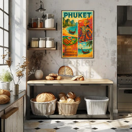 Vibrant Phuket Cultural Adventure Vintage Travel Poster PosterGoat