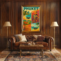 Vibrant Phuket Cultural Adventure Vintage Travel Poster PosterGoat