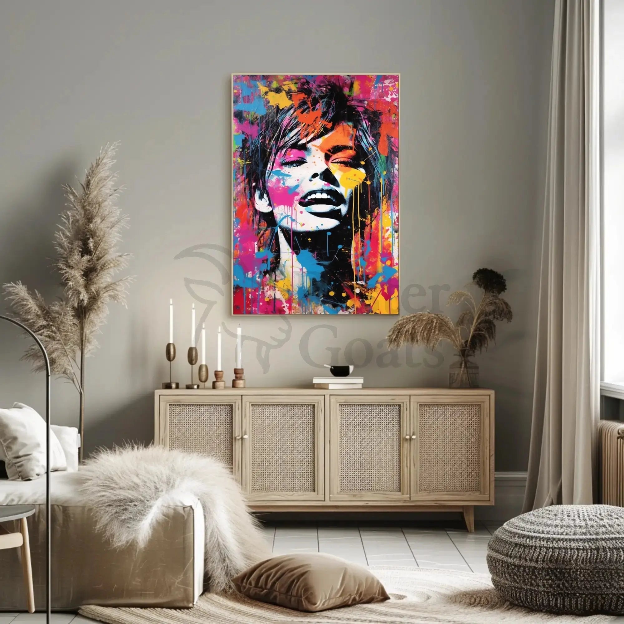 Vibrant Pop Art Expression Poster PosterGoat