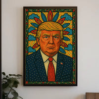 Vibrant Pop Art Style Portrait Artistic Poster PosterGoat