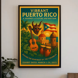 Vibrant Puerto Rico A Journey of Culture and Rhythm Poster PosterGoat