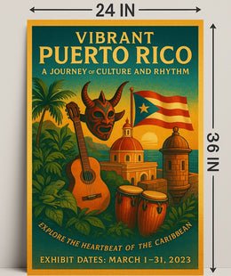 Vibrant Puerto Rico A Journey of Culture and Rhythm Poster PosterGoat