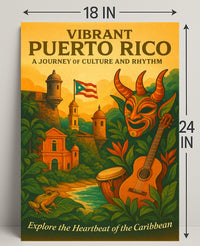 Vibrant Puerto Rico Poster PosterGoat
