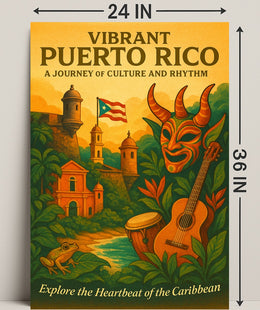 Vibrant Puerto Rico Poster PosterGoat